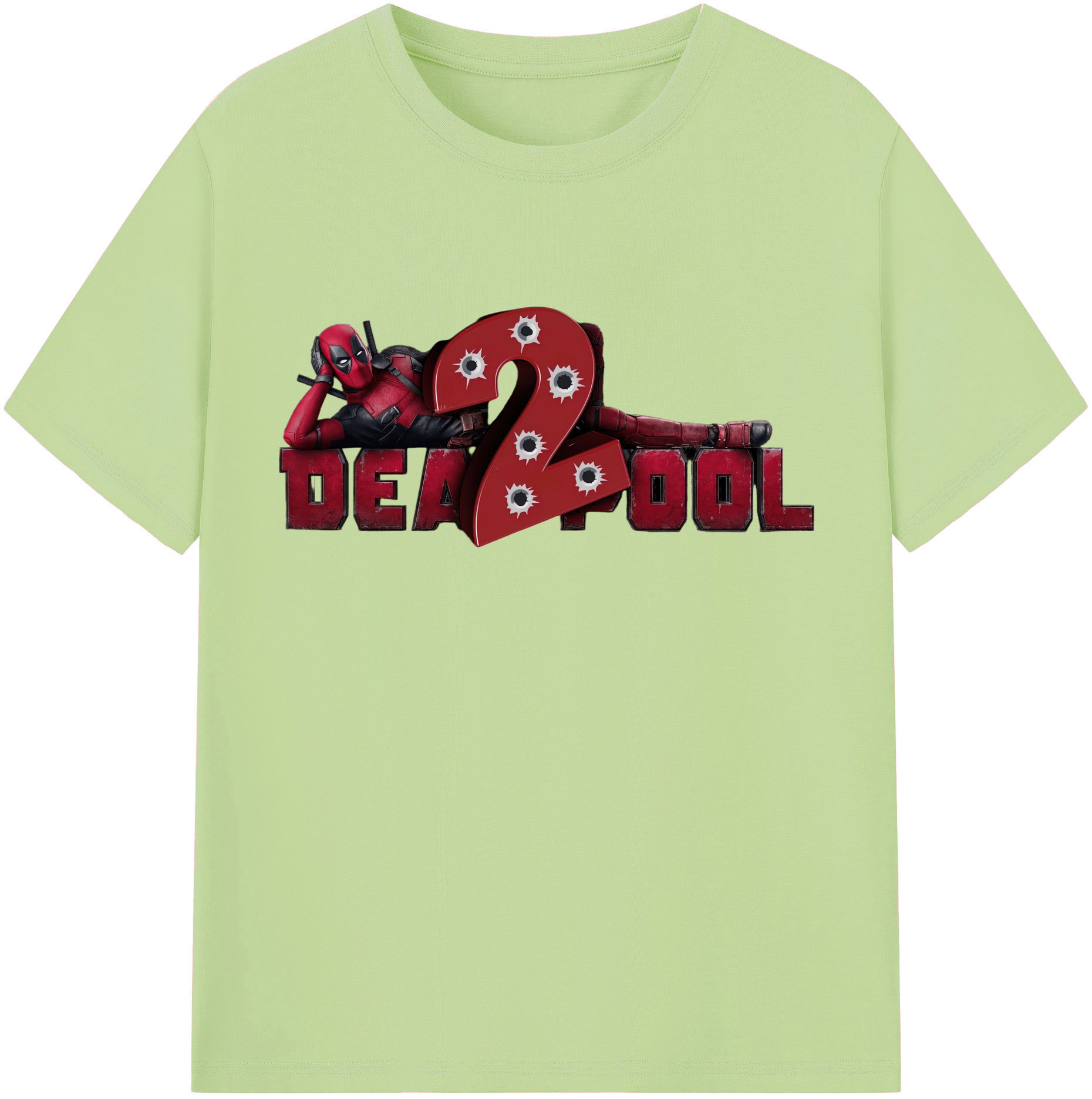 （画像用） Deadpool デッドプール 綿100％半袖Tシャツ（フロントプリント）
